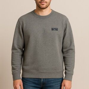 Crown & Ivy Men's Heather Gray Crewneck Sweater